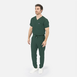 Men's UNIQUE One-Pocket V-Neck Scrub Top (Two in One Pocket)