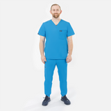 Men's ELITE 3-Pocket V-Neck Scrub Top (2 Pockets Hidden On both Side)