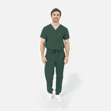 Men's UNIQUE One-Pocket V-Neck Scrub Top (Two in One Pocket)